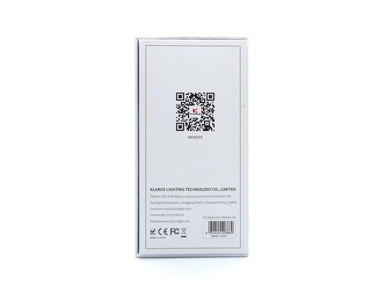 Klarus GL4 packaging back