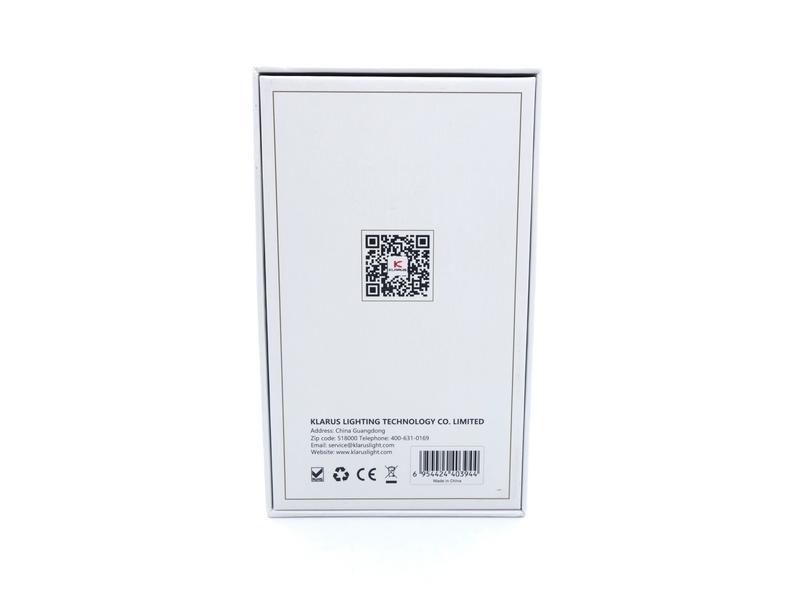 Klarus GL5 packaging back