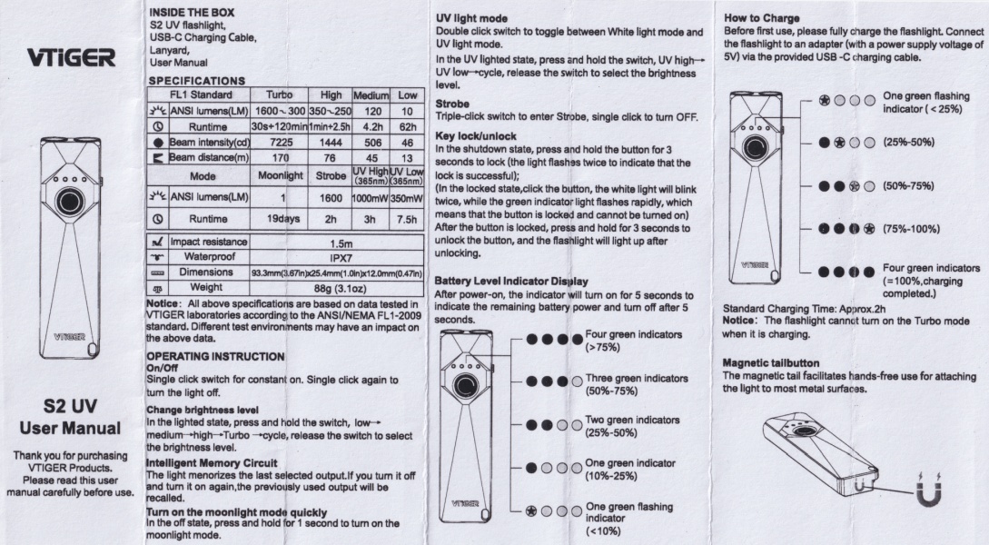 VTIGER S2 UV user-manual-1