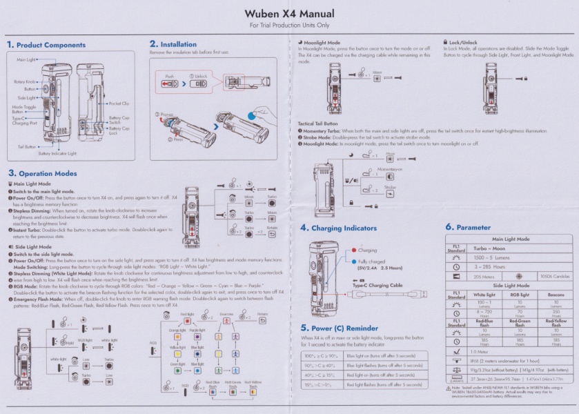 Wuben X4 user-manual
