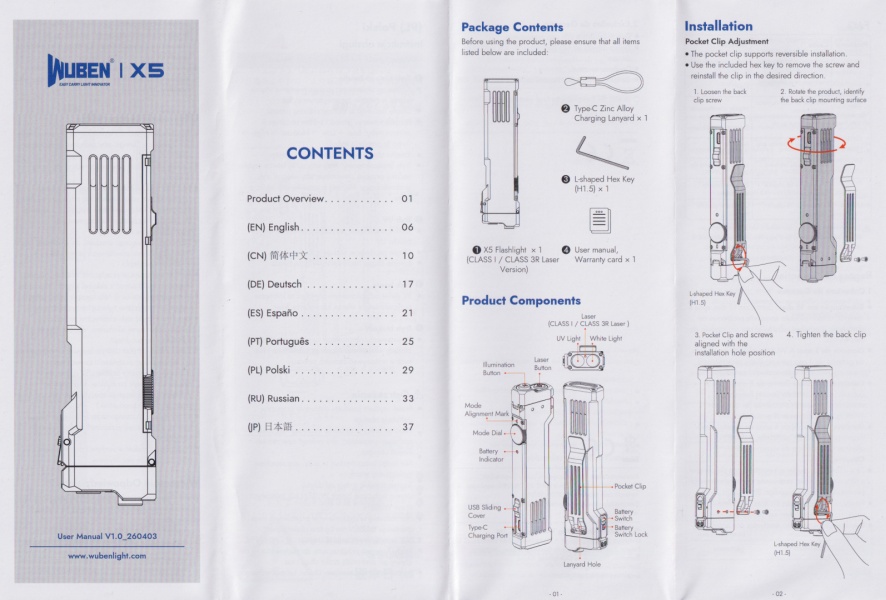 Wuben X5 user-manual-1